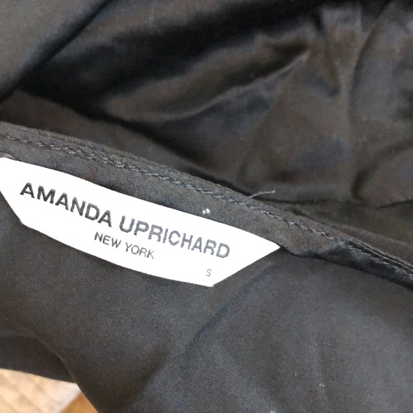 AMANDA UPRICHARD Claudia Mini Dress In Black silk - Picture 13 of 13